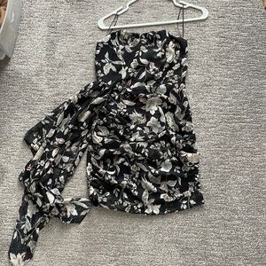 Brand new with tags VICI black strapless floral mini dress